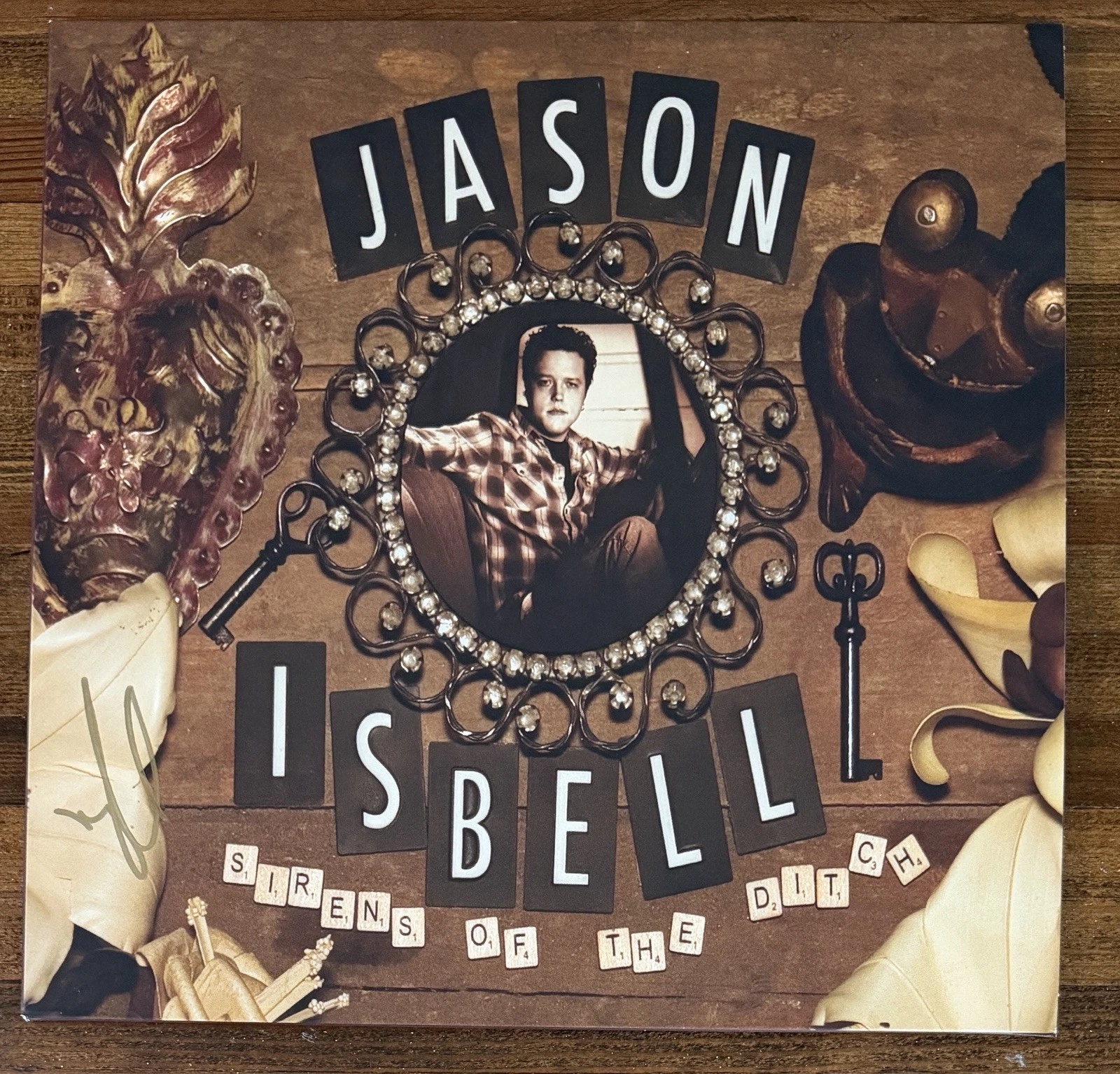 Jason Isbell SIGNED Sirens Of The Ditch Blue Vinyl Cover Auto BAS Beckett COA