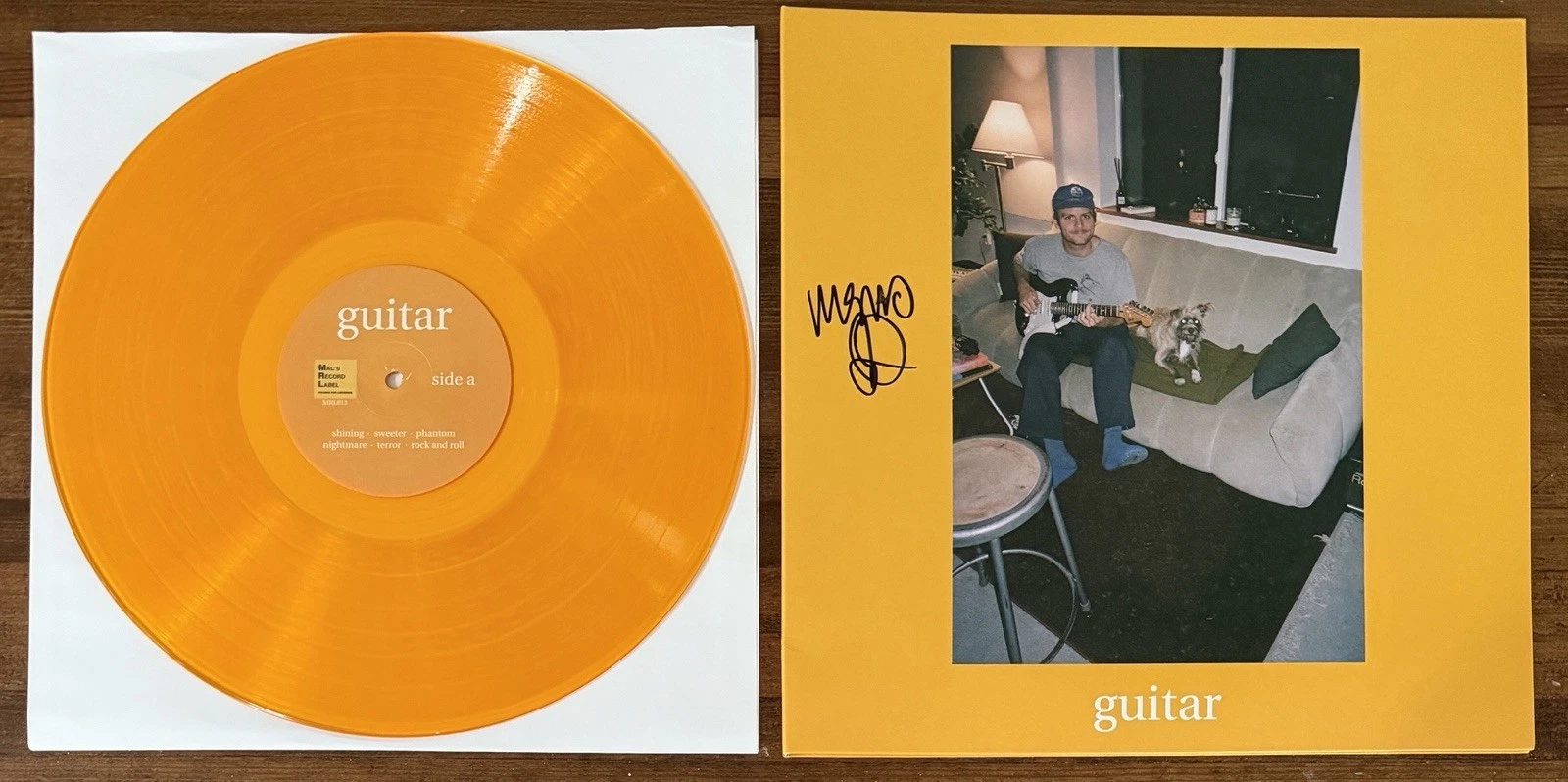 Mac DeMarco SIGNED Guitar Orange Vinyl LP Album Cover Autograph BAS Beckett COA