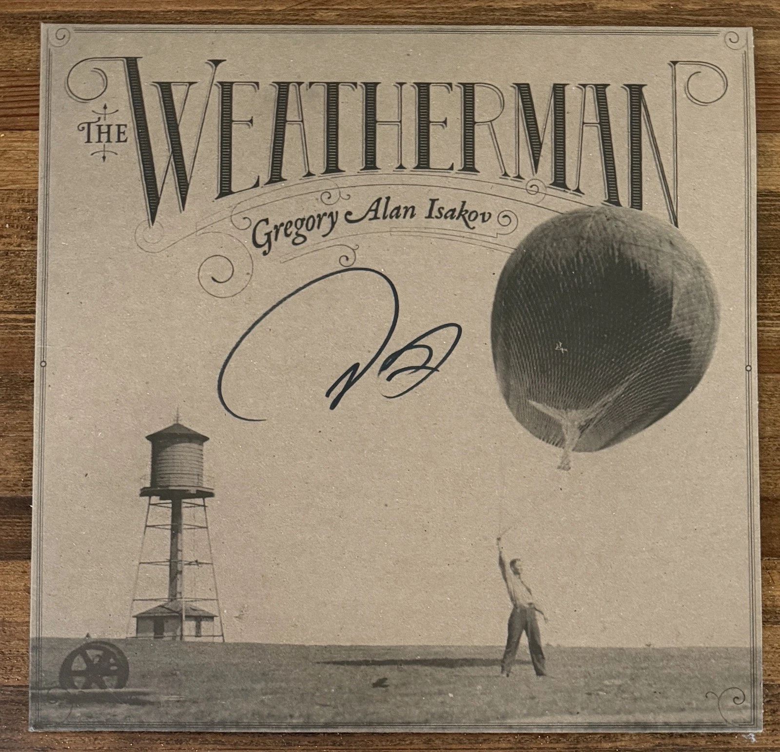 Gregory Alan Isakov SIGNED Weatherman Vinyl Cover Autograph BECKETT BAS COA Auto