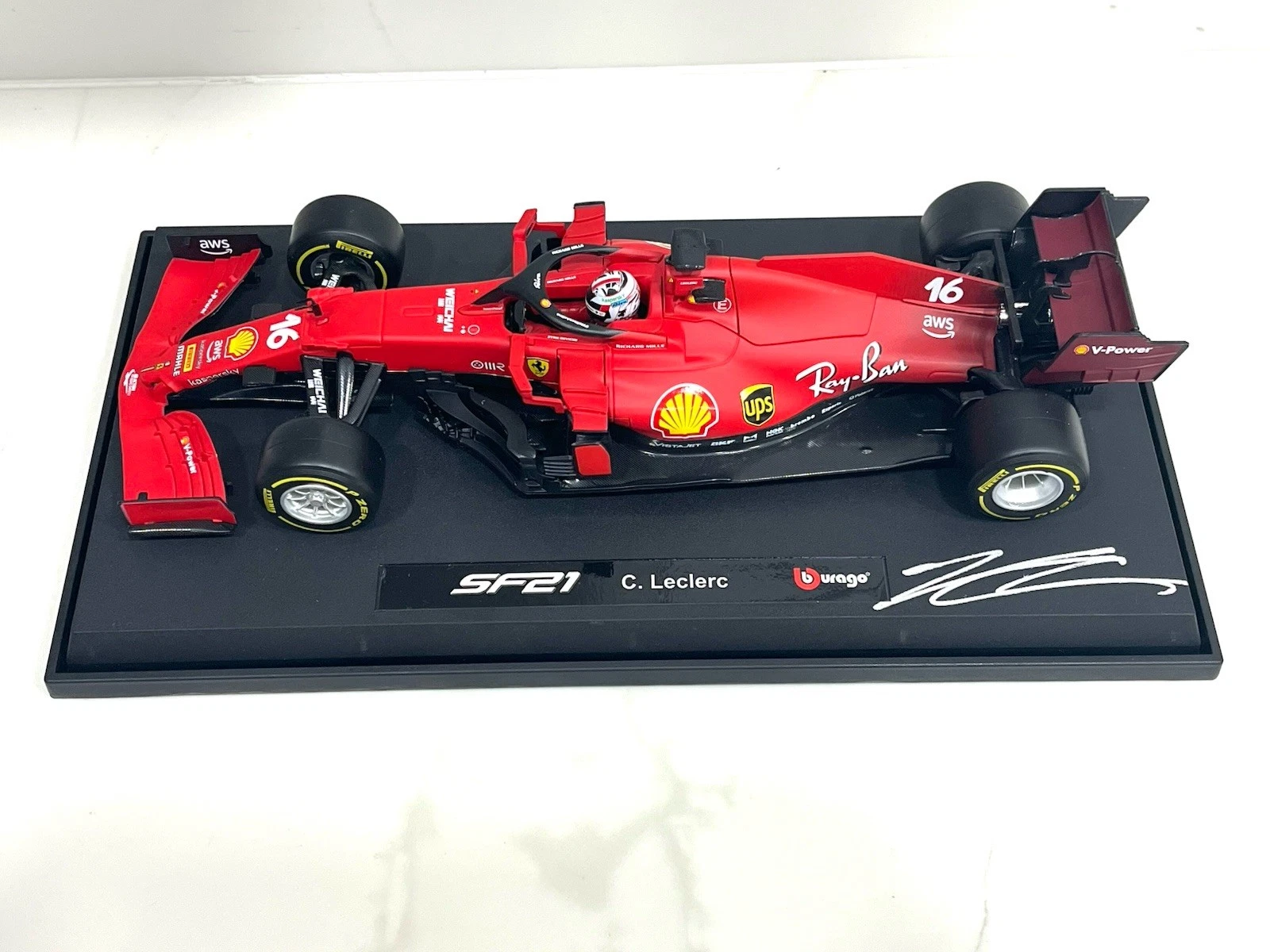 Charles Leclerc Signed Official Ferrari 1:18 Model Car 2022 Beckett Cert