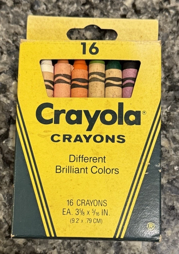 Vintage CRAYOLA CRAYONS 1987 Brilliant Colors 16 Pack, Binney & Smith