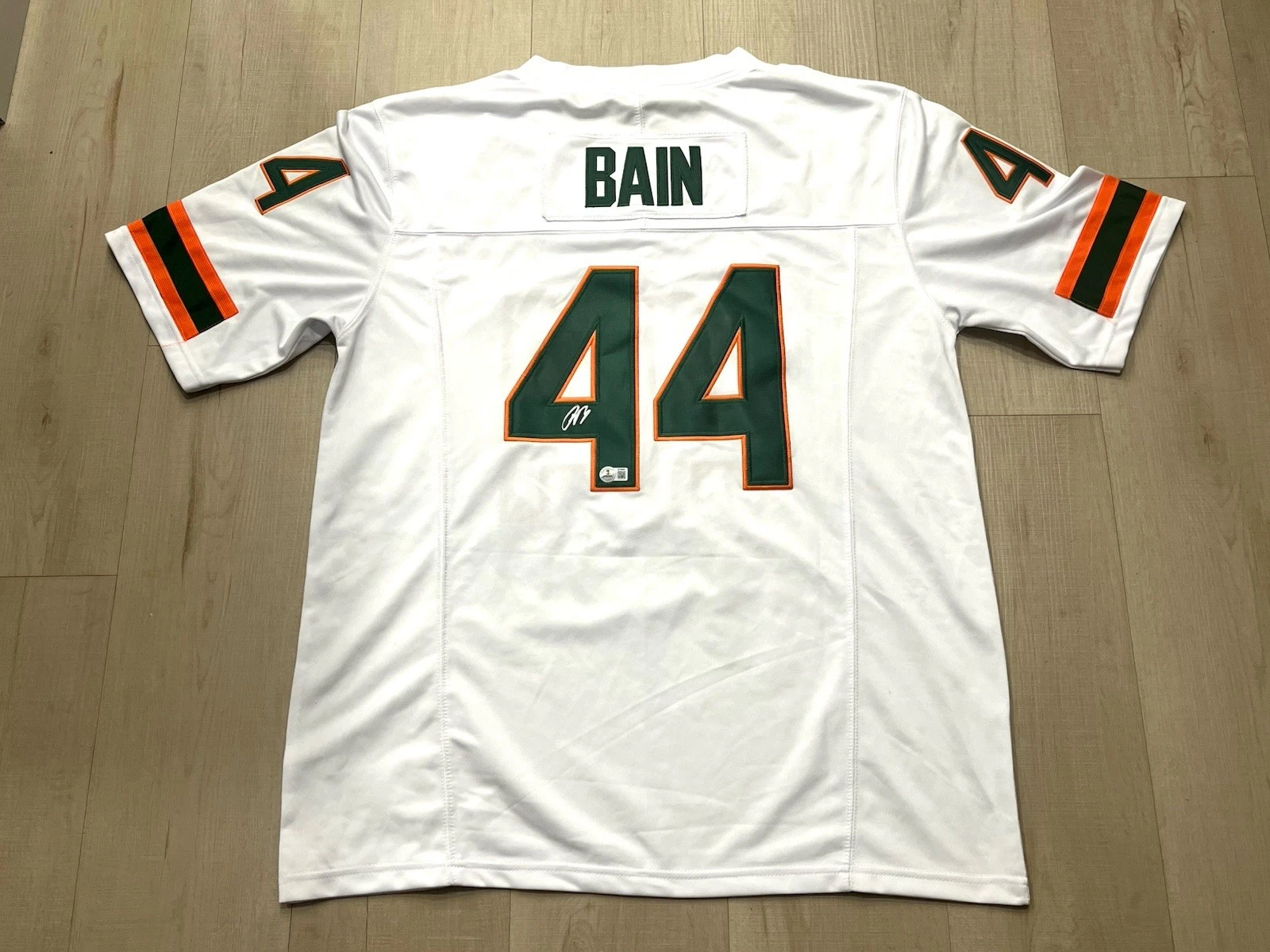 Ruben Bain Signed Miami Hurricanes Freshman Jersey Beckett Cert
