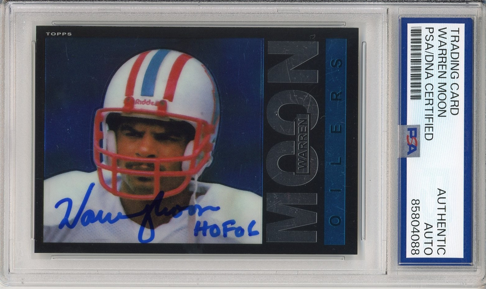 2012 TOPPS CHROME ARCHIVES 1985 TOPPS WARREN MOON SIGNED PSA DNA COA AUTOGRAPH