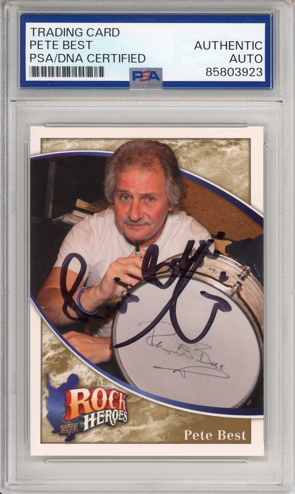 2009 Upper Deck Rock Heroes Pete Best The Beatles SIGNED PSA DNA COA Autograph