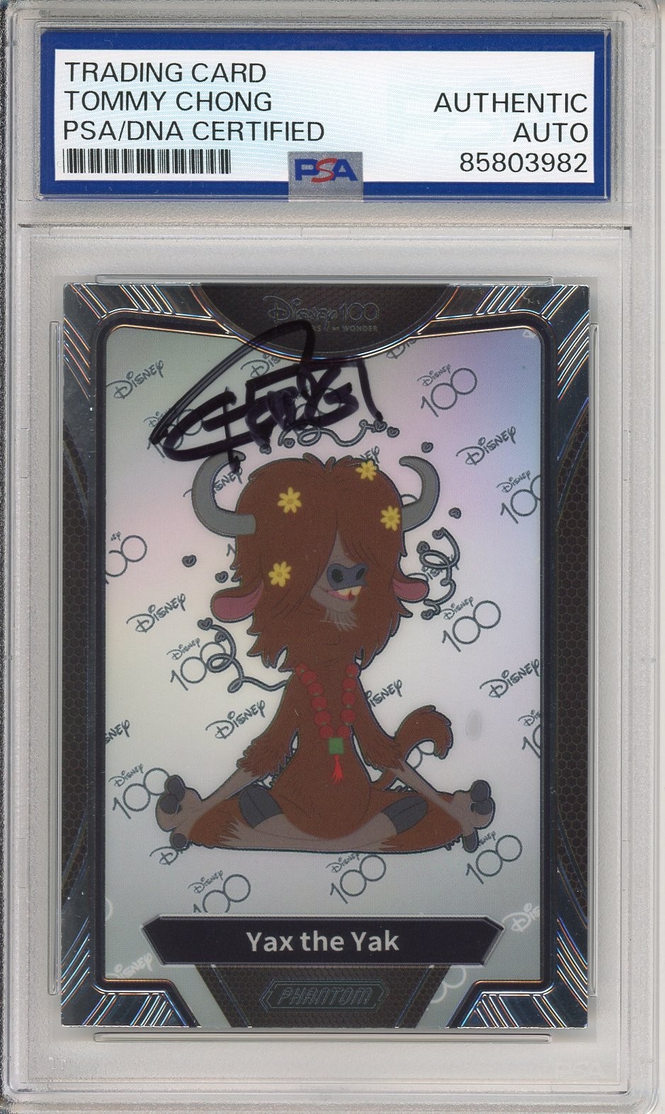 2023 Kakawow Chrome Disney 100 Yax Yak SIGNED Zootopia Tommy Chong PSA DNA COA
