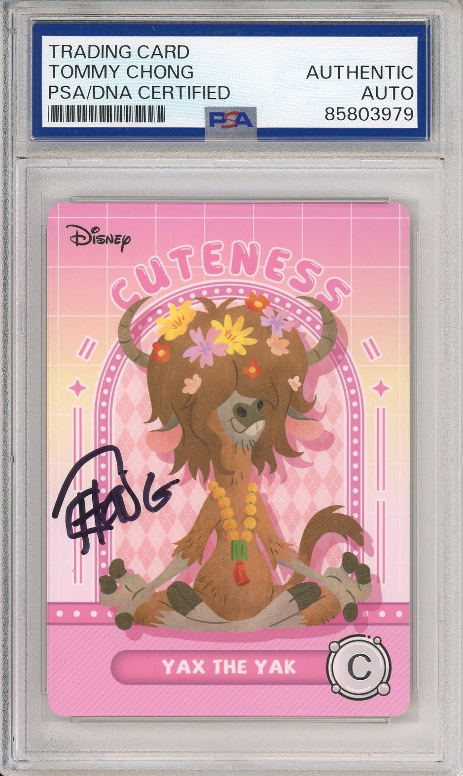 2024 Kakawow Disney Zootopia Yax Yak SIGNED AUTOGRAPH Tommy Chong PSA DNA COA