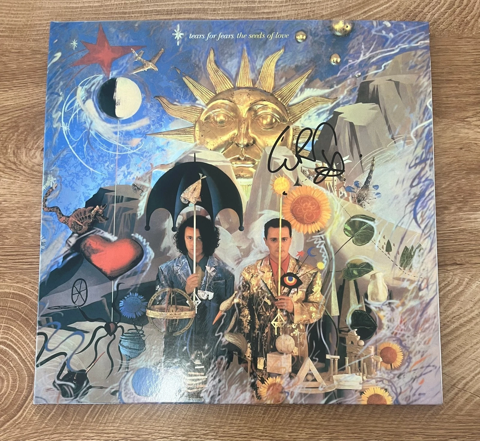 * CURT SMITH * signed vinyl album * TEARS FOR FEARS * THE SEEDS OF LIVE * COA *