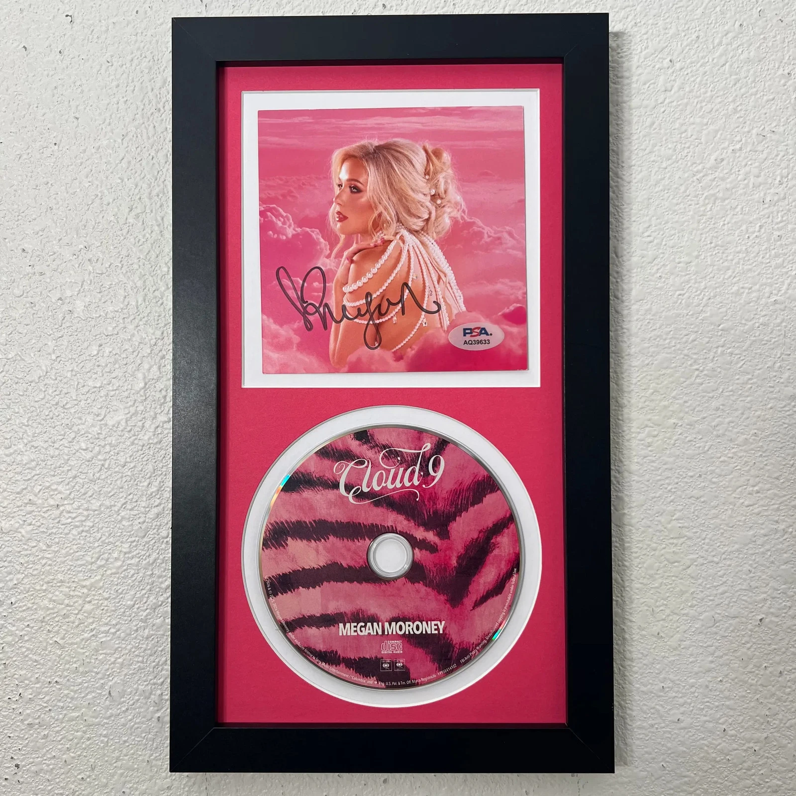 Megan Moroney Signed CD Cover Framed PSA/DNA Autographed Cloud 9