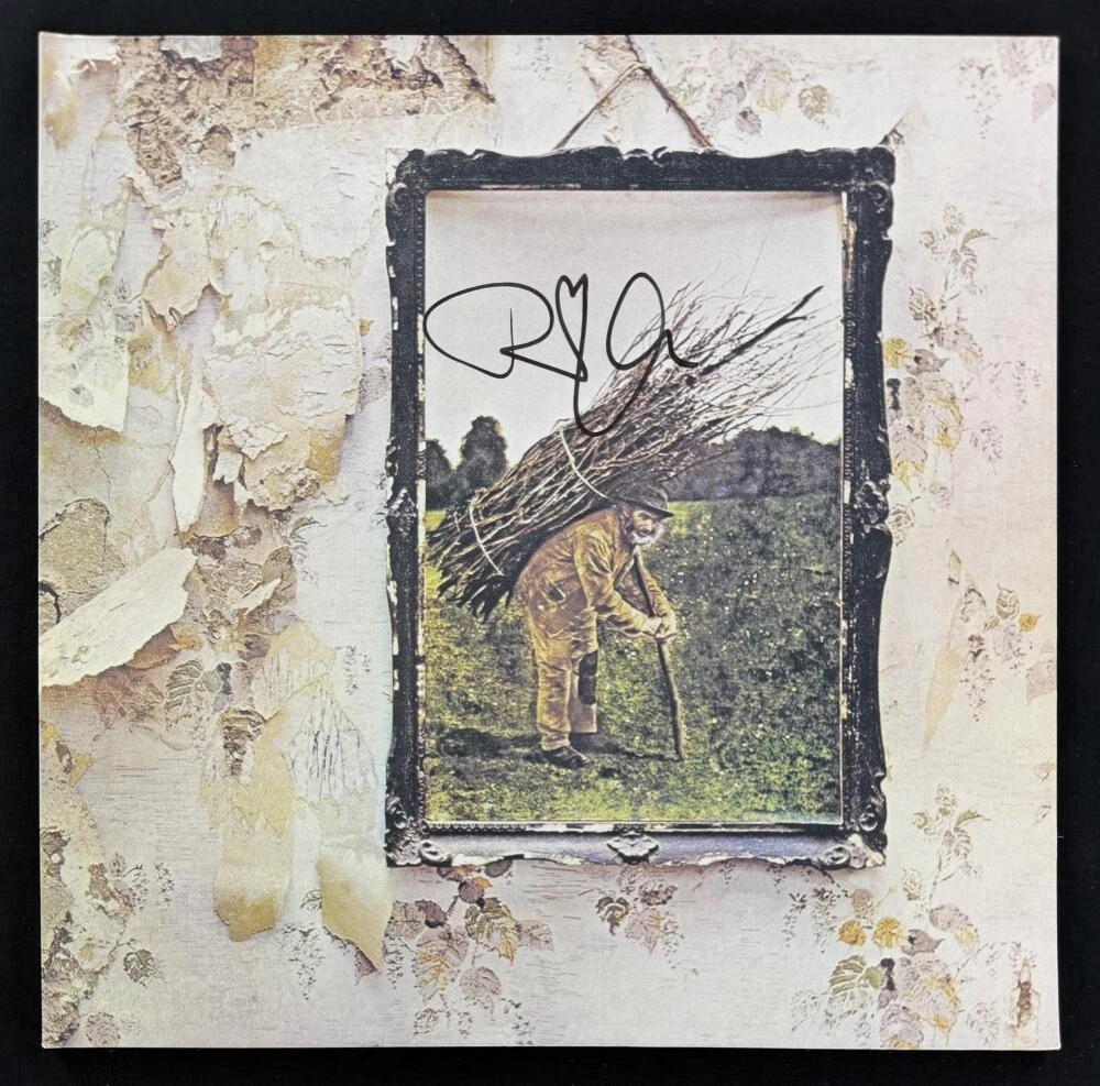 Robert Plant Led Zeppelin Signed Autograph Album Vinyl Record LP IV w/ JSA COA