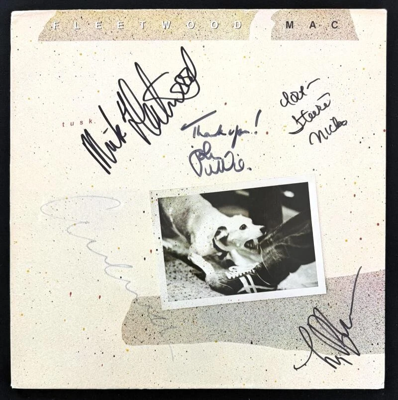 Fleetwood Mac Full Band Signed Autograph Album Record  Stevie Nicks Mick JSA COA