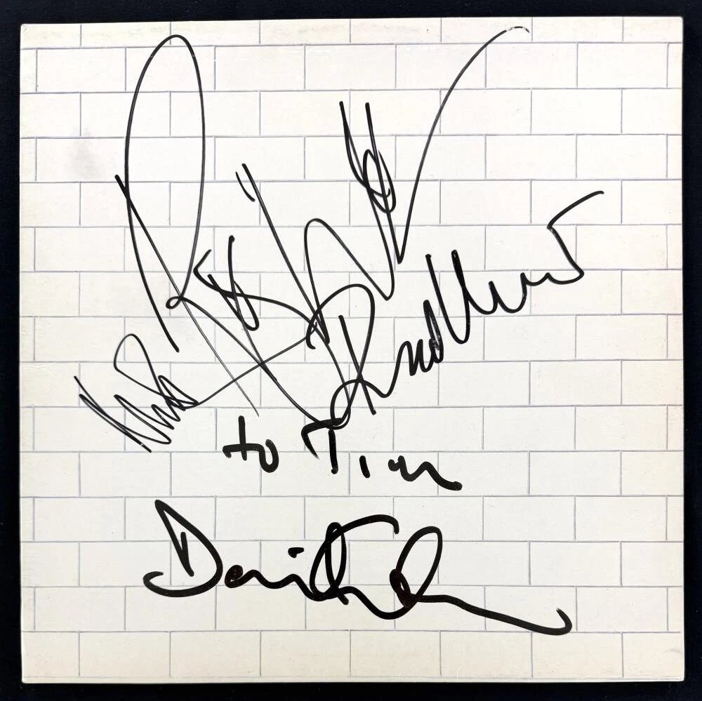 Pink Floyd Full Band Signed Autograph The Wall Album Record - David Gilmour JSA