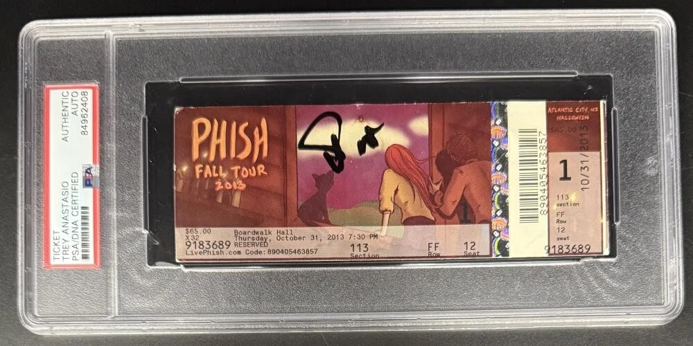 Trey Anastasio Phish Signed Autograph Wingsuit Halloween 2013 NJ Ticket PSA/DNA