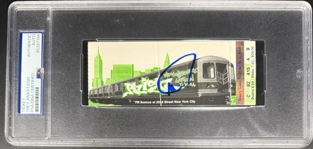 Trey Anastasio Phish Signed Autograph New Years Eve 1998 MSG PTBM Ticket PSA/DNA