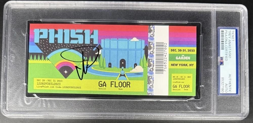 Trey Anastasio Phish Signed Autograph NYE Gamehendge MSG '23 PTBM Ticket PSA/DNA