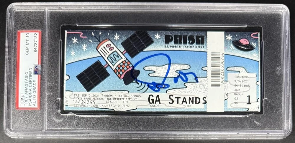Trey Anastasio Phish Signed Autograph Dicks Summer Tour 2021 PTBM Ticket PSA/DNA
