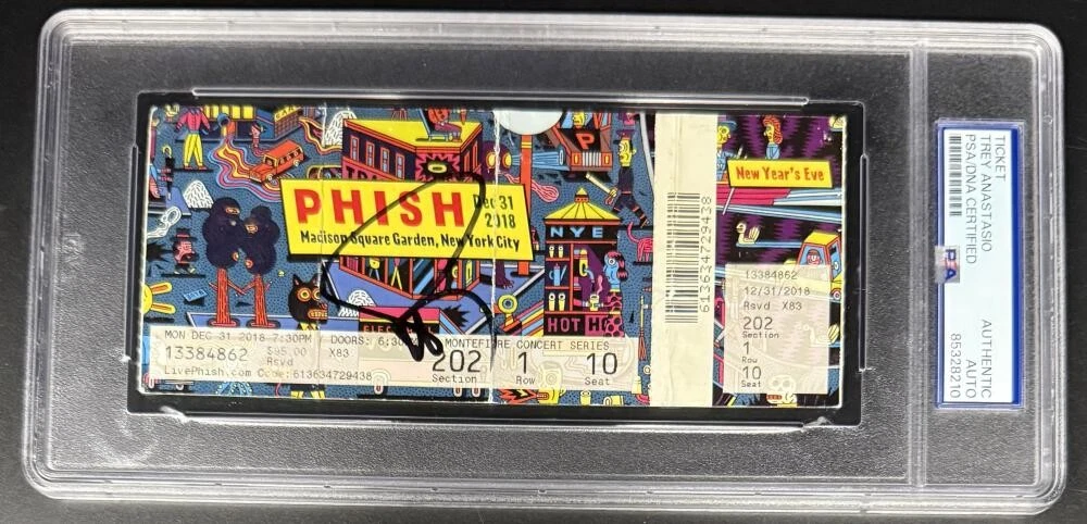 Trey Anastasio Phish Signed Autograph NYE 2018 Mercury PTMB Ticket PSA/DNA COA