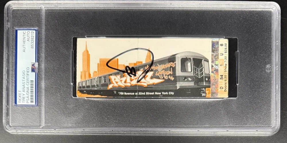 Trey Anastasio Phish Signed Autograph NYE New York City 1998 Rare Ticket PSA/DNA