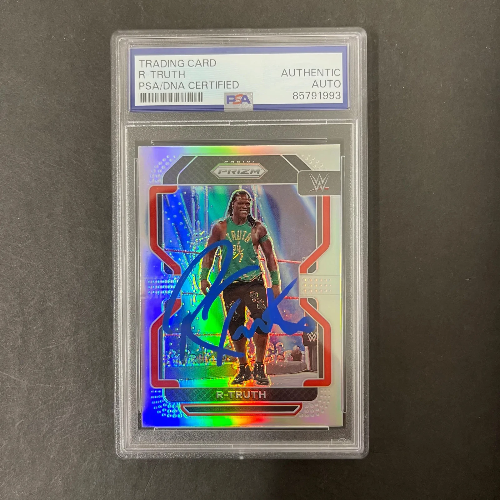 R-Truth 2022 Panini Prizm#172 Signed Card PSA Autographed
