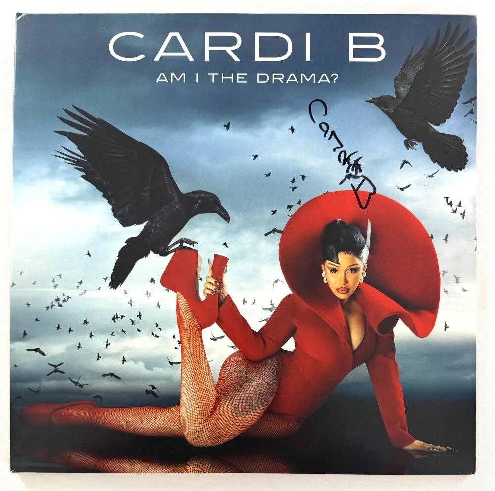 Cardi B Signed Autograph Album Vinyl Record LP - Am I The Drama?  JSA COA