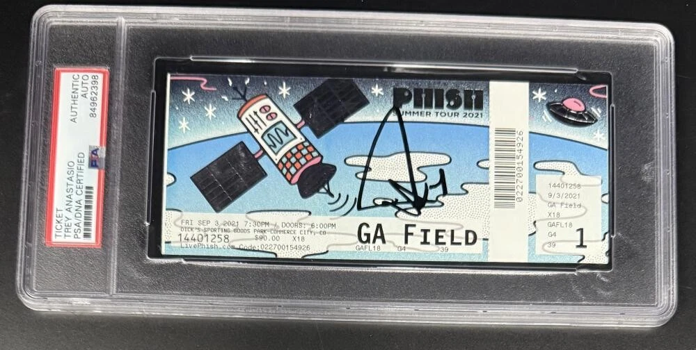 Trey Anastasio Phish Signed Autograph Summer Tour Dicks 2021 PTBM Ticket PSA/DNA