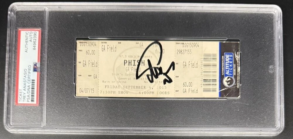 Trey Anastasio Phish Signed Autograph Dicks Colorado 2015 Ticket PSA/DNA COA