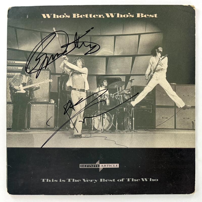 Roger Daltrey & Pete Townshend Signed Autograph The Who Album Record - JSA COA