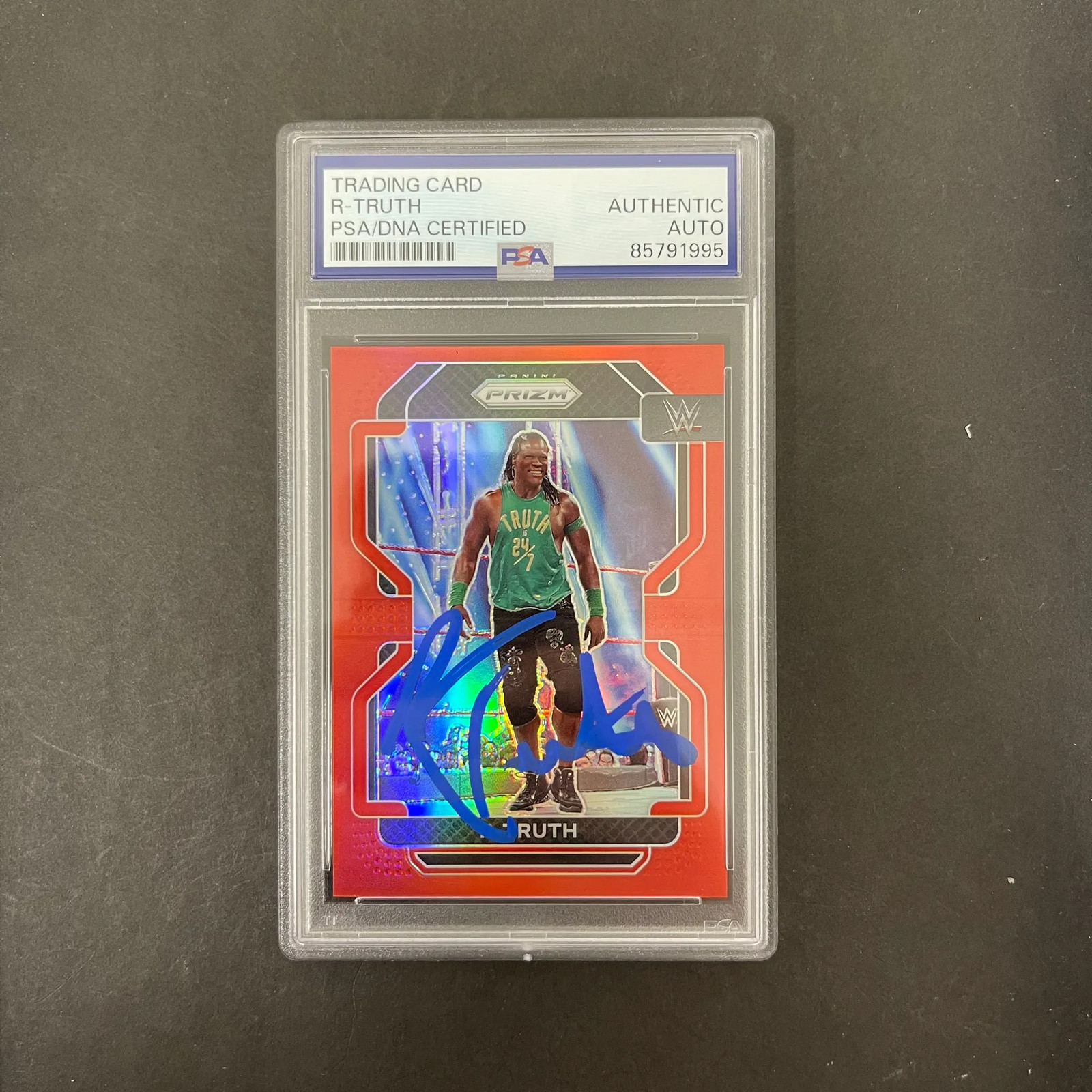 R-Truth 2022 Panini Prizm#172 Signed Card PSA Autographed
