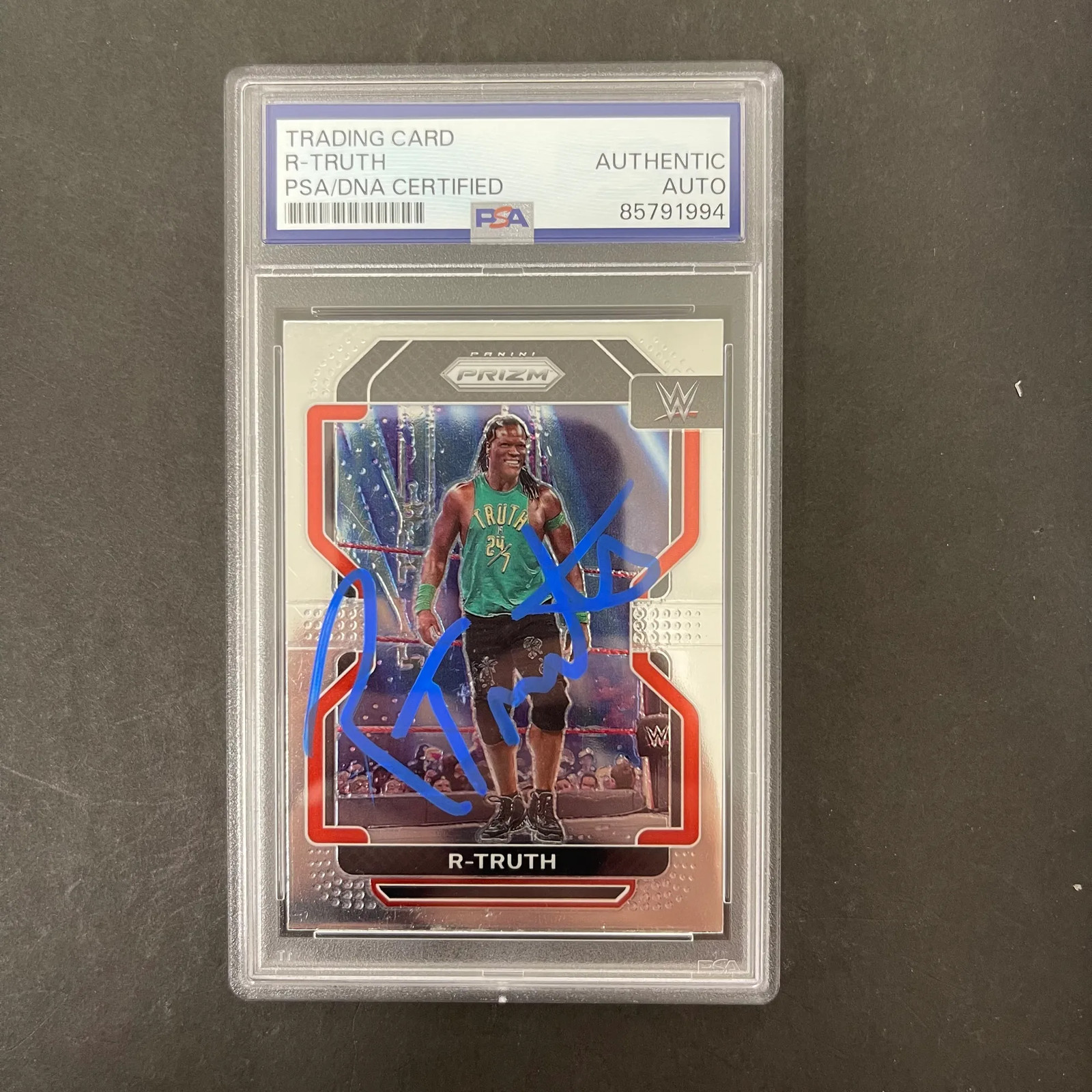 R-Truth 2022 Panini Prizm#170 Signed Card PSA Autographed