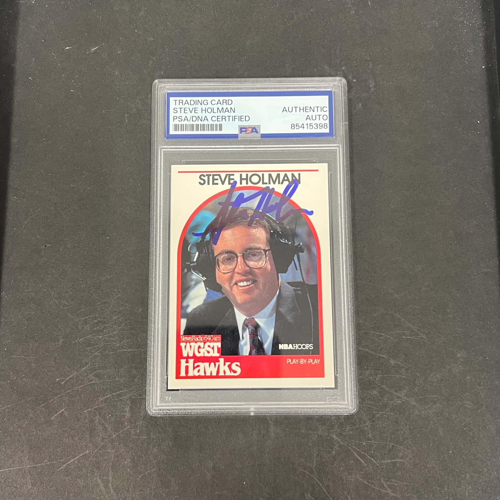 Steve Holman 1990 NBA Properties Signed Card PSA Autographed