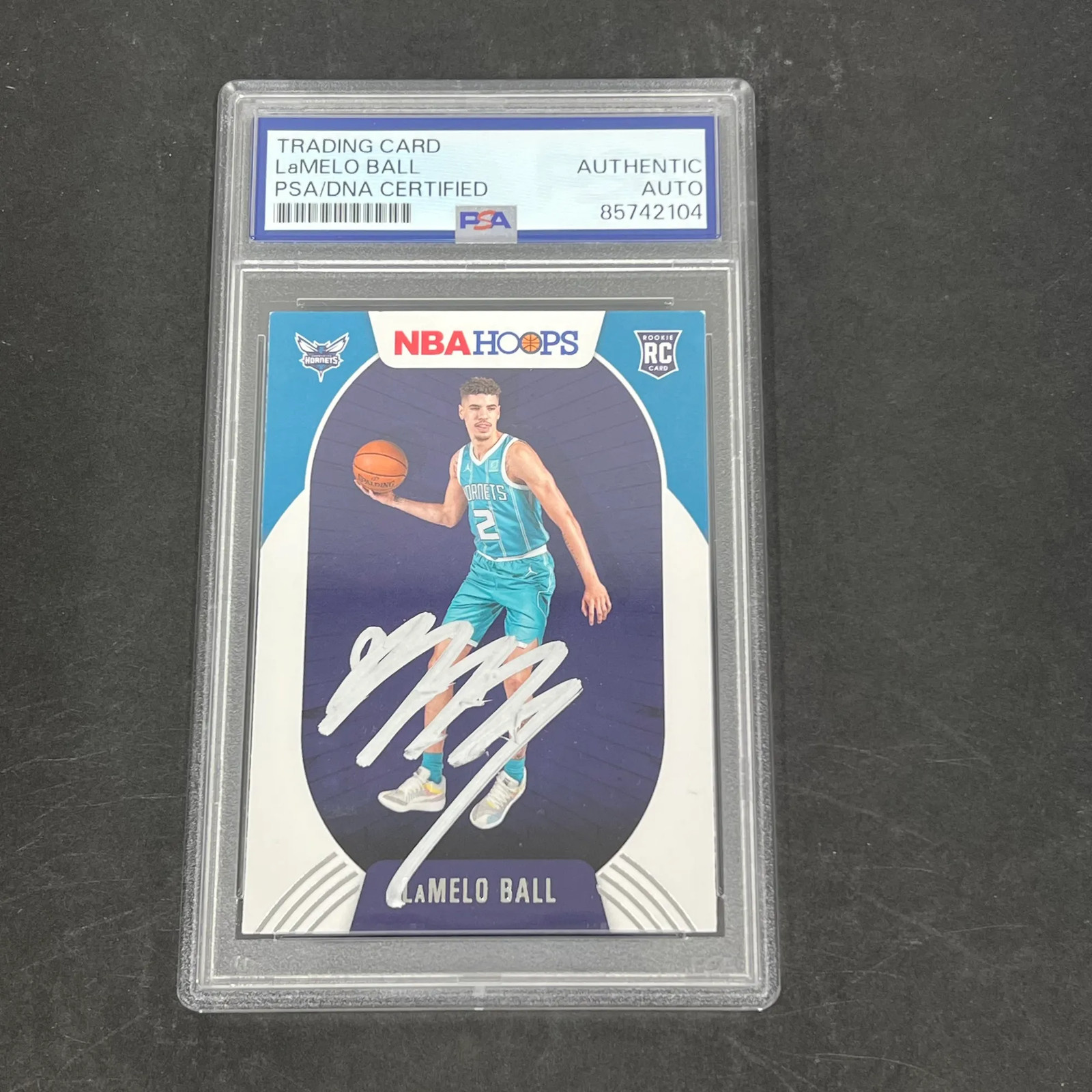 LaMelo Ball 2020-21 Panini NBA Hoops#223 Signed Card PSA Autographed
