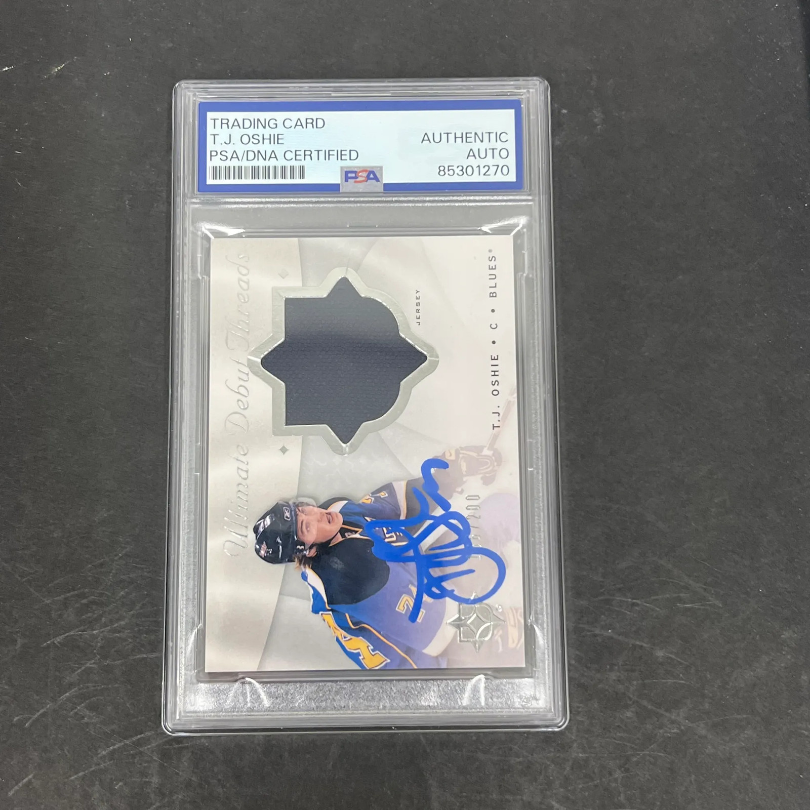 TJ Oshie 2009 Upper deck Ultimate Debut Threads#DT-TO Signed Card PSA Auth