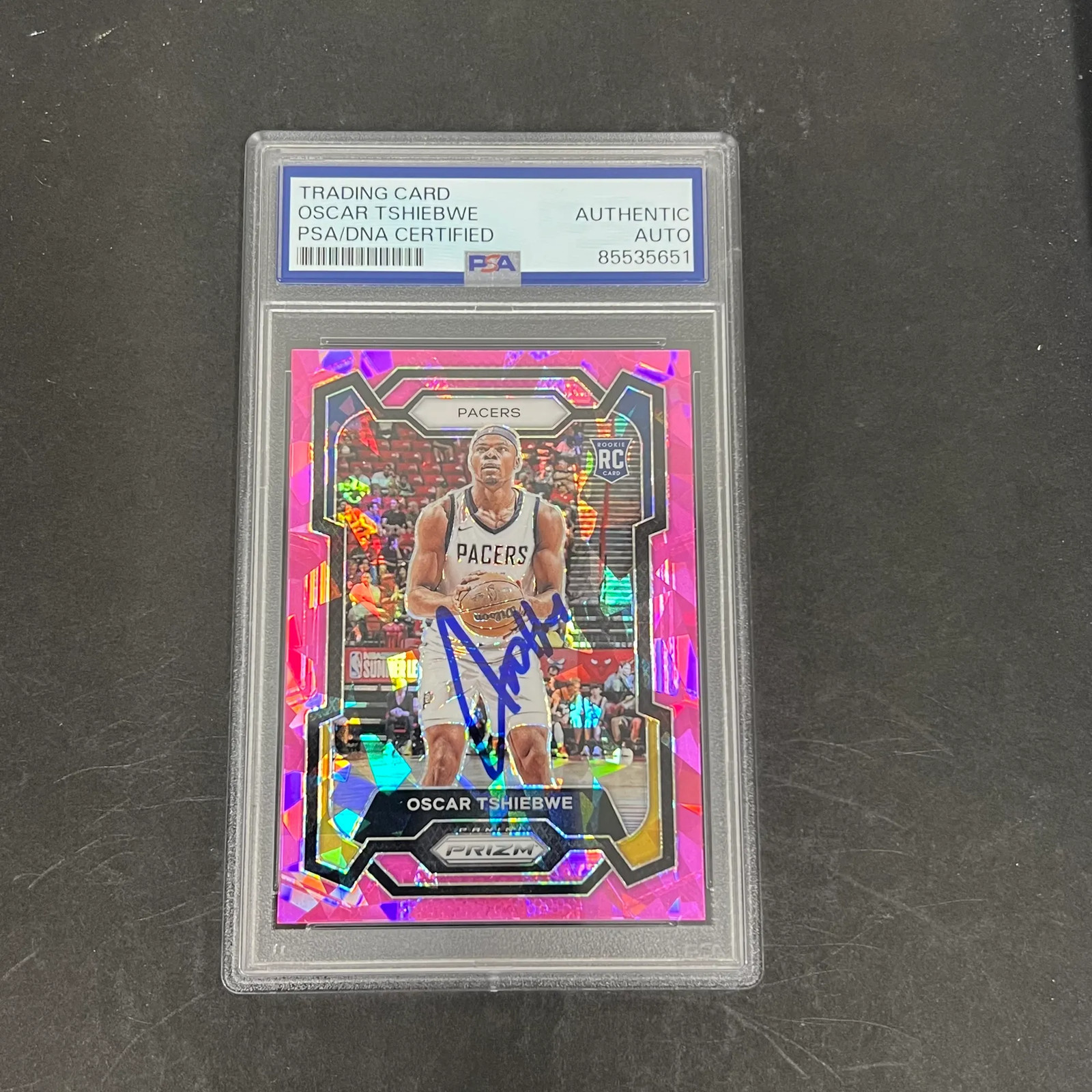 Oscar Tshiebwe 2023-24 Panini Prizm Basketball#292 Signed Card PSA Autographed