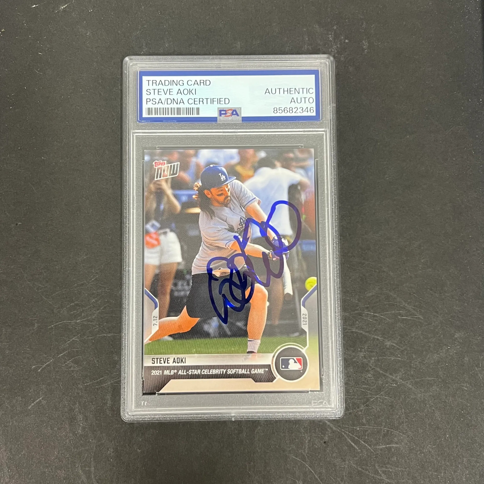 Steve Aoki 2021 Topps Now#506 Signed Card PSA Autographed