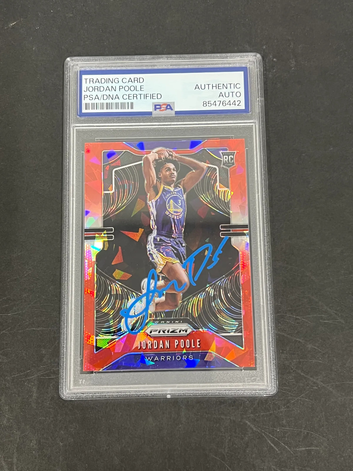 Jordan Poole 2019-20 Panini Prizm Basketball#272 Signed Card PSA Autographed