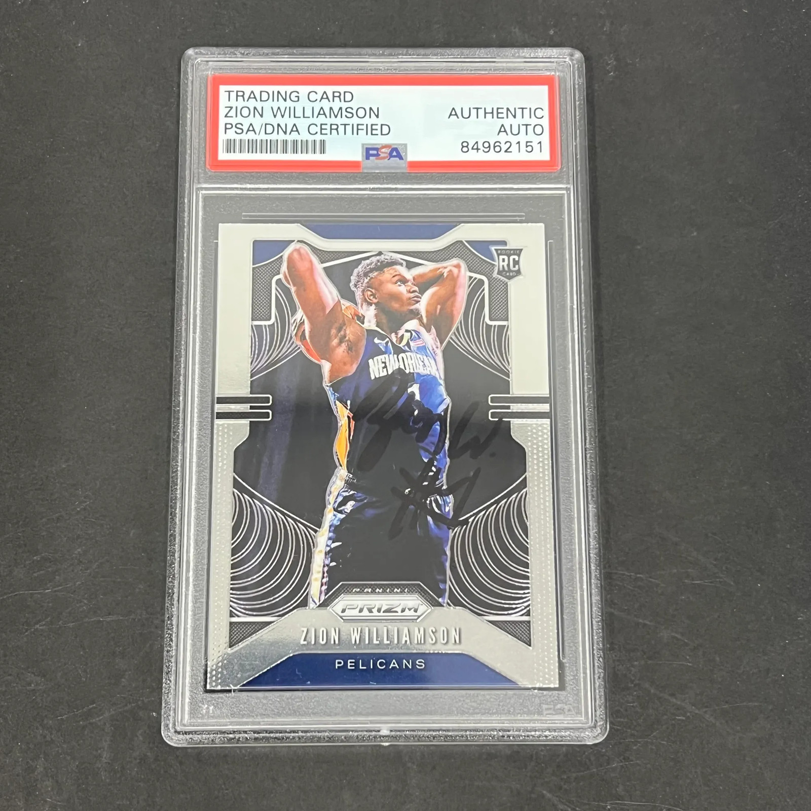 Zion Williamson 2019-20 Panini Prizm Basketball#248 Signed Card PSA Autographed