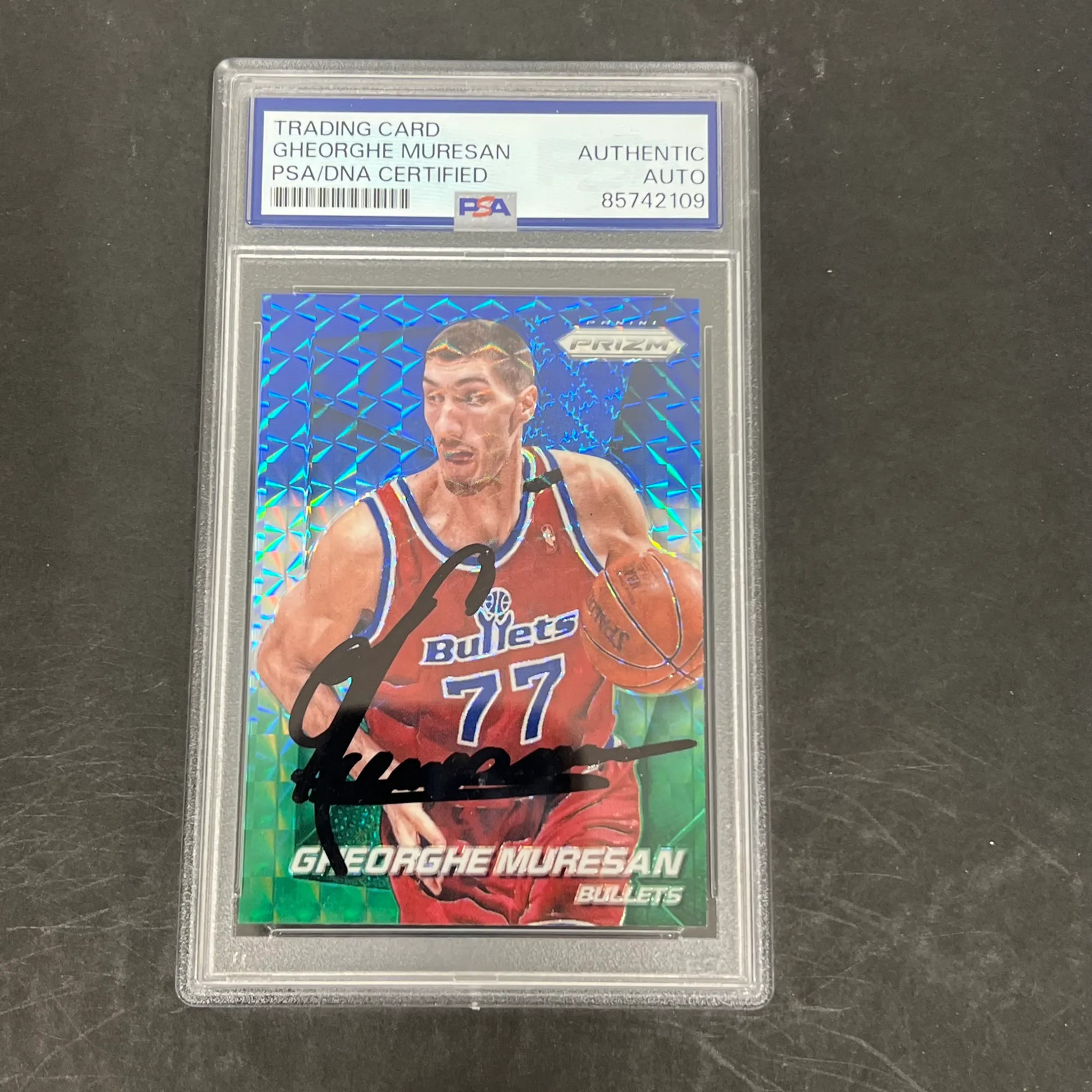 Gheorghe Mureșan 2014-15 Panini Prizm Basketball#229 Signed Card PSA Autographed