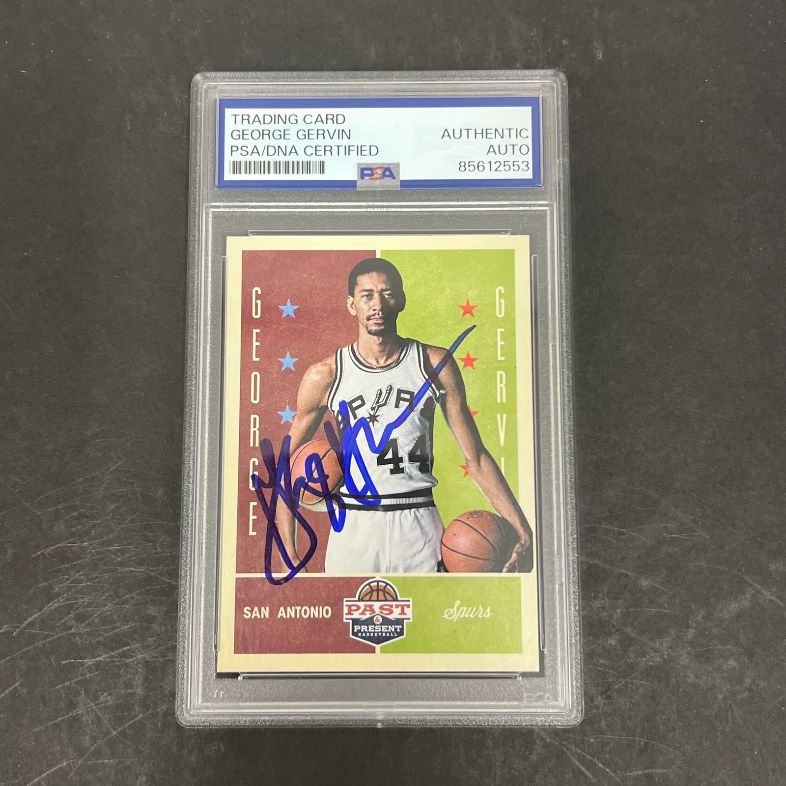 George Gervin 2012-13 Panini Past & Present Basketball #100 Signed Card PSA Auto