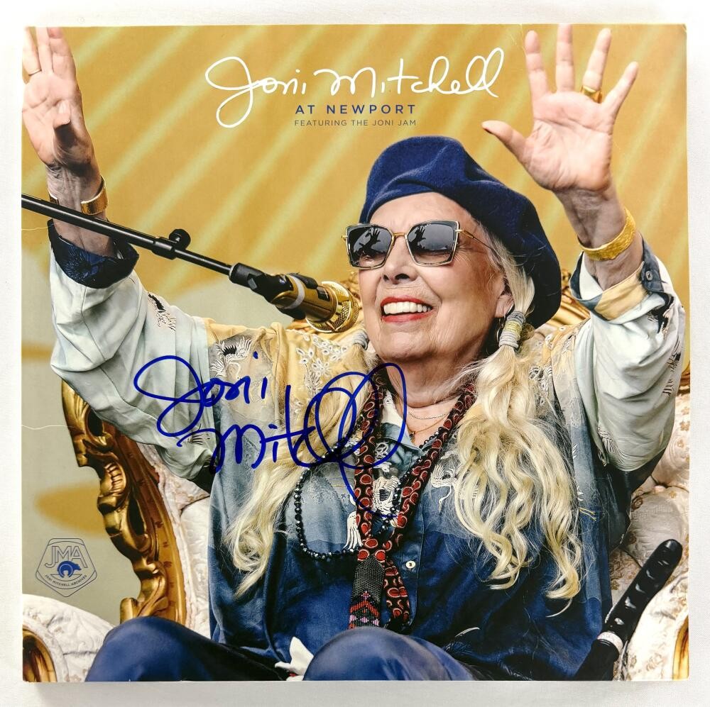 Joni Mitchell at Newport Signed Autograph Album Vinyl Record LP w/ JSA COA