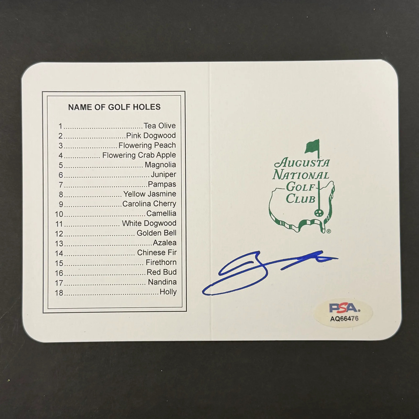 Byeong-hun An Signed Golf Masters Golf Scorecards PSA Autographed