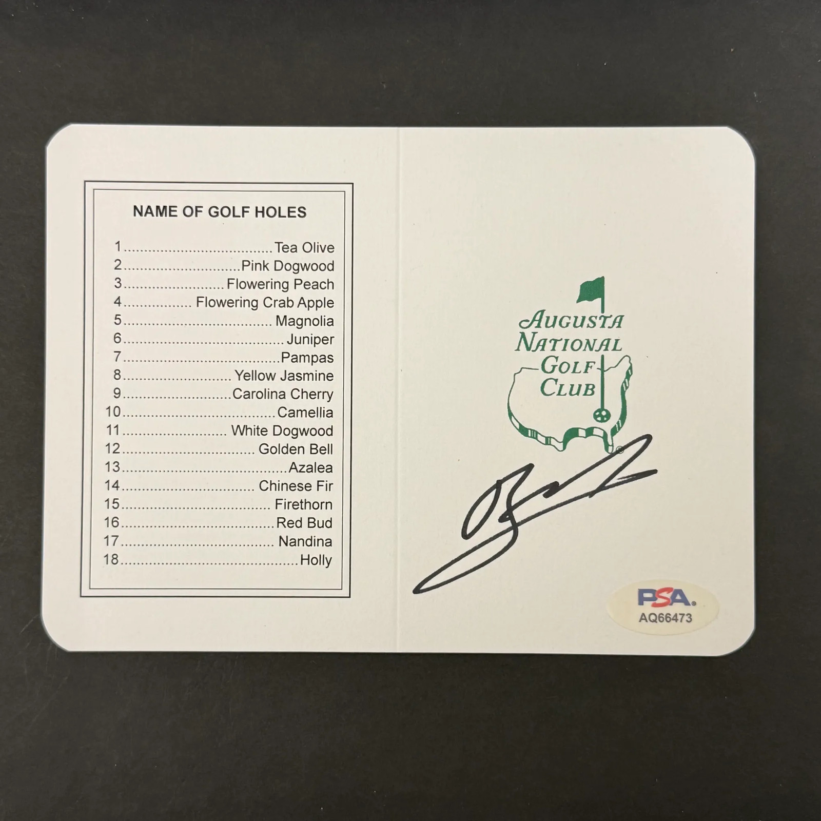 Byeong-hun An Signed Golf Masters Golf Scorecards PSA Autographed