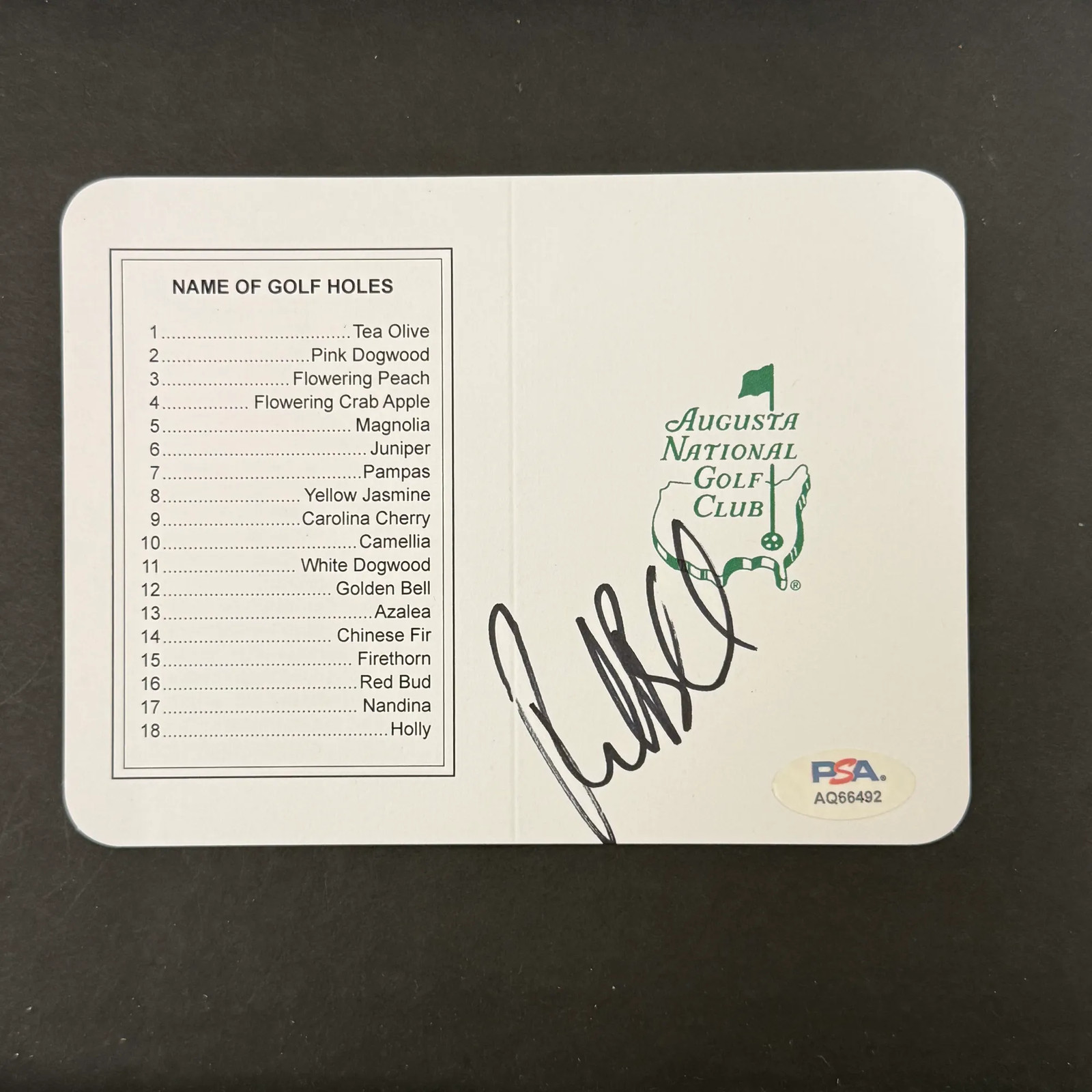 Richard Bland Signed Golf Masters Golf Scorecards PSA Autographed