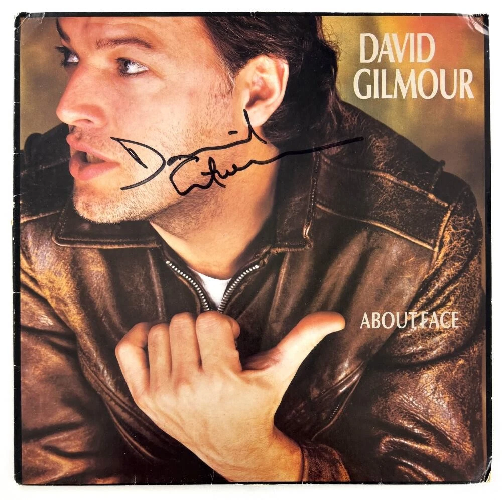 David Gilmour Pink Floyd Signed Autograph About Face Album Vinyl Record BAS COA