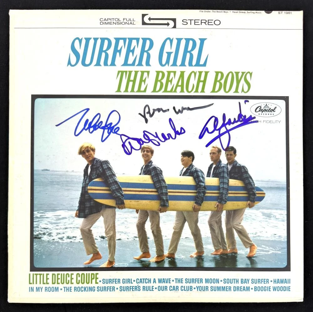 Beach Boys Signed Autograph Album Record Brian Wilson Love Jardine Marks Beckett