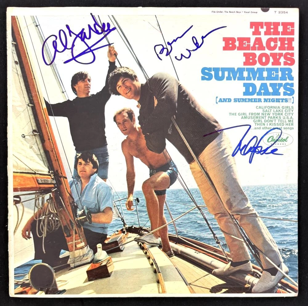 The Beach Boys Signed Autograph Album Record - Brian Wilson Love Jardine Beckett