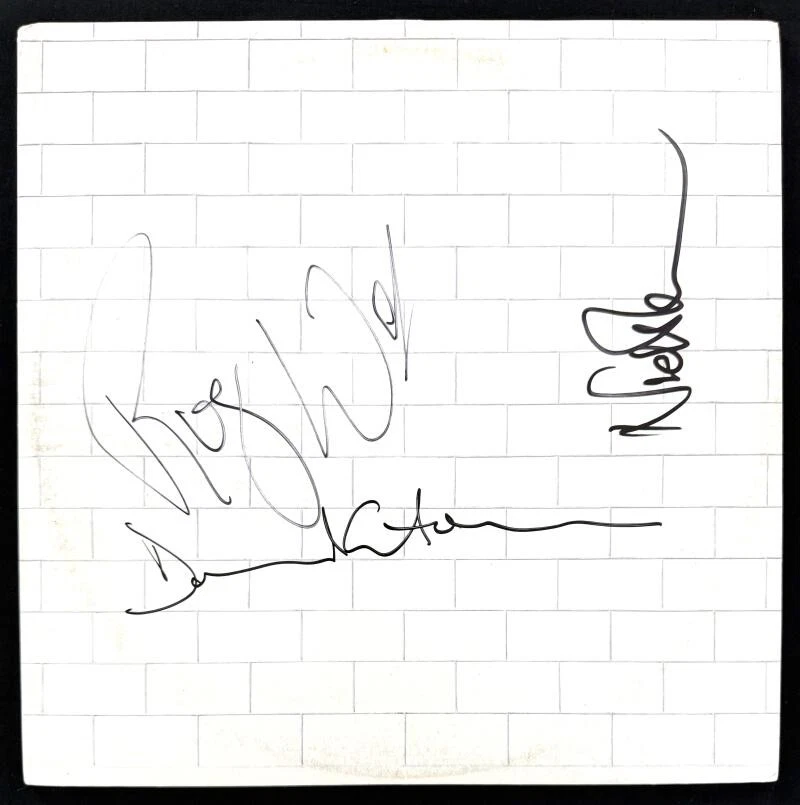 Pink Floyd Signed Autograph The Wall Album Record David Gilmour Waters Mason BAS