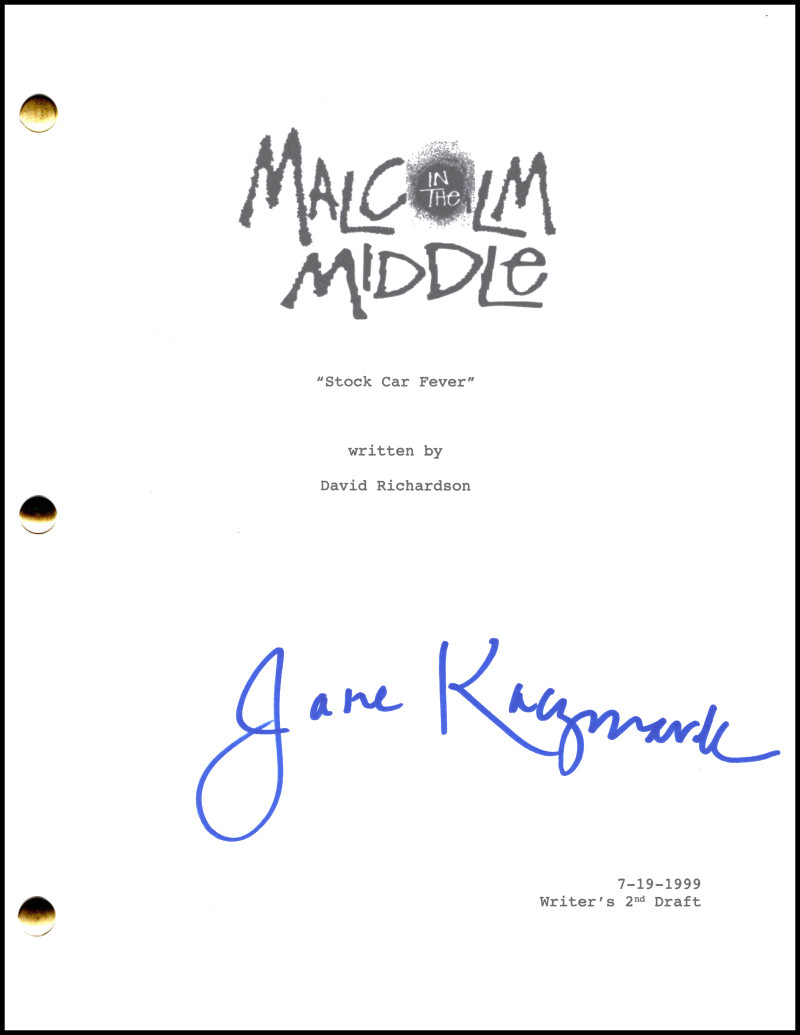 Jane Kaczmarek Signed Autograph Malcolm in the Middle Script Screenplay - Lois