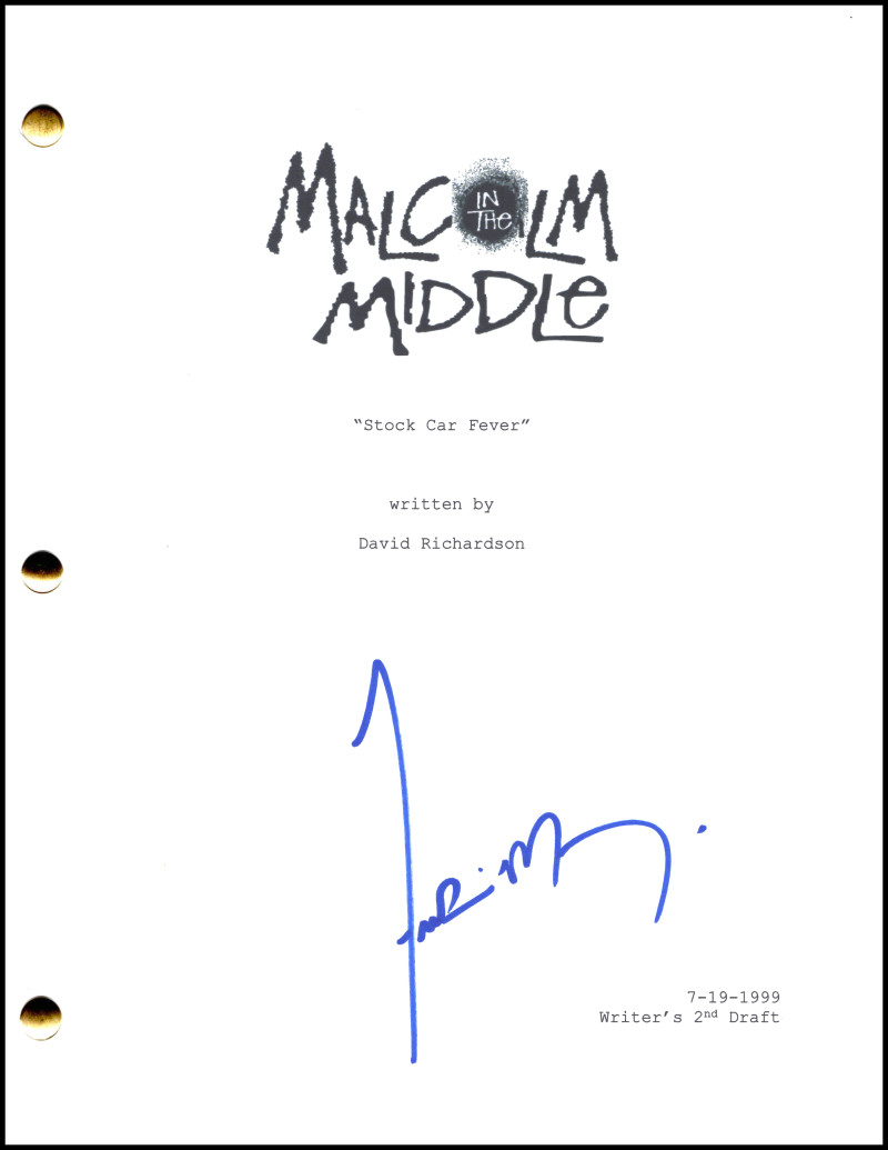 Frankie Muniz Signed Autograph Malcolm in the Middle Pilot Script Screenplay