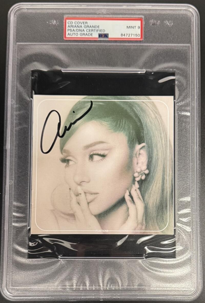 Ariana Grande Signed Autograph PSA/DNA Slabbed Positions CD Cover COA - MINT 9 !