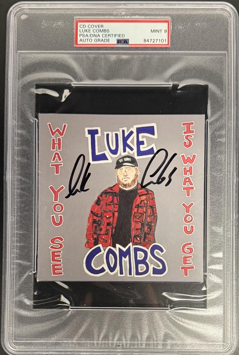 Luke Combs Signed Autograph PSA/DNA Slabbed What You See Get CD Cover COA MINT 9