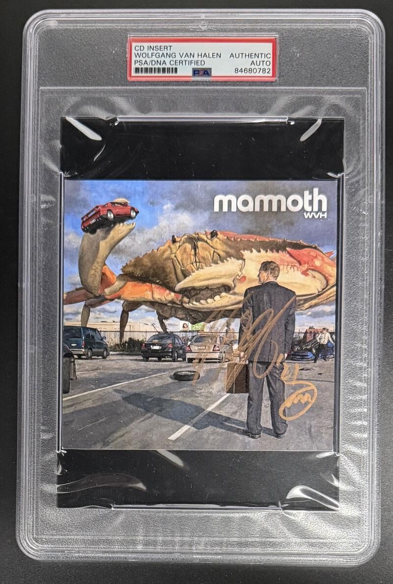 Wolfgang Van Halen Mammoth Signed Autograph PSA/DNA Slabbed CD Cover COA Eddie